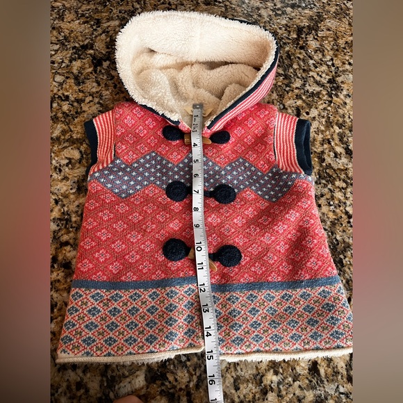Matilda Jane Vest Warm Hugs Knitted Sherpa Vest Size 4 Adorable and Warm Girls - Picture 4 of 6